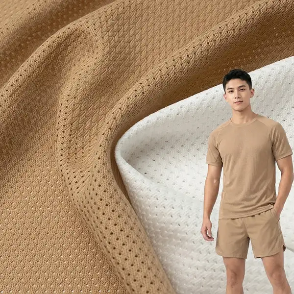 Təkrar emal edilmiş Polyester Geyim Mesh Parçası